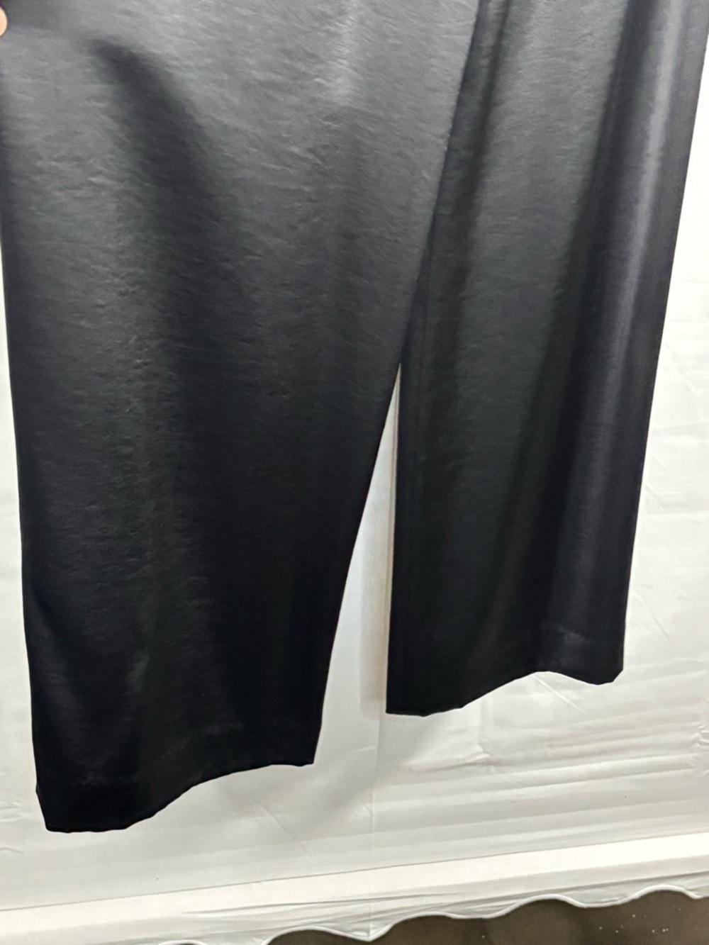 NWT KALLMEYER Madelynn Classic Black Satin Wide Leg Trousers Size 10 - Picture 3 of 10